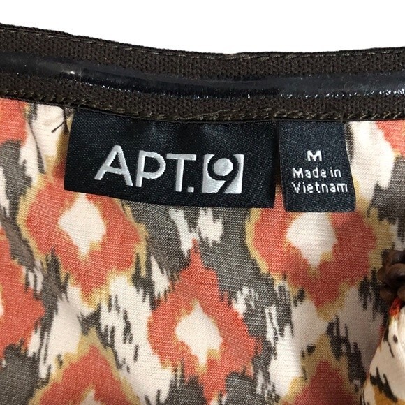 Apt.9 Tribal Print Beaded Details Halter Neck Top - Picture 6 of 7